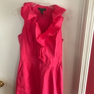 Ralph Lauren pink dress with ruffles
